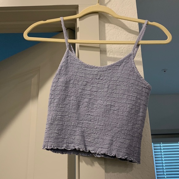 ** BRANDY MELVILLE ** blue rutched cropped tank - Picture 3 of 4